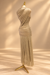 VESTIDO ORO DIANA BARBILLAS GLITTER