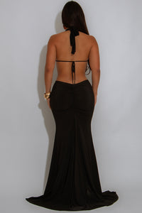 MAXI VESTIDO SEDUCCION  NEGRO