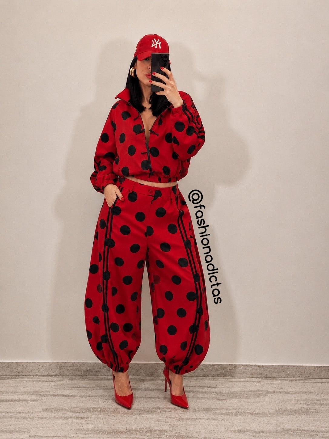 CONJUNTO SET PUNTOS ROJO NEGRO nos llega 15 de julio