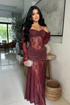 MAXI VESTIDO BOHO ENCAJE ROJO