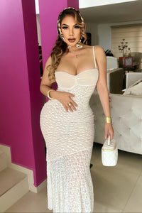 MAXI VESTIDO PAULA ENCAJE BLANCO NUDE