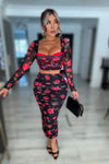 SET DRAPEADO ROSAS MESH