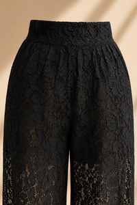 PANTALON BALLON NEGRO ENCAJE