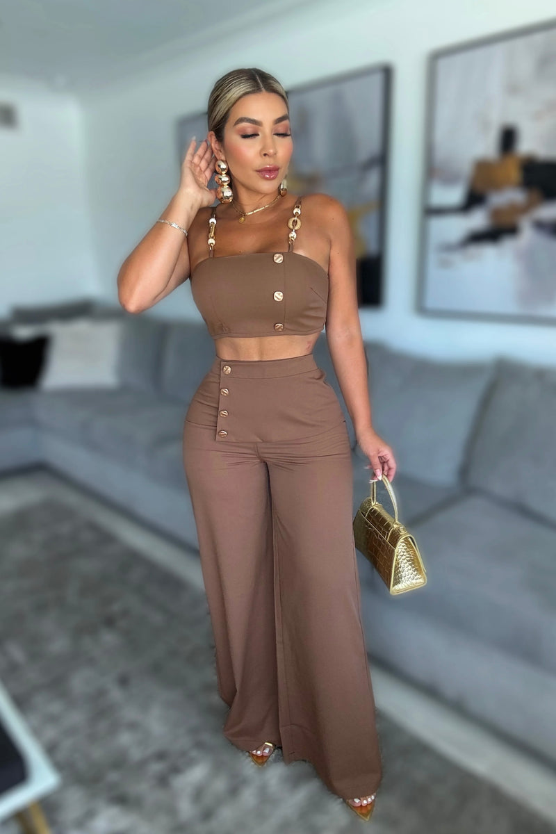 SET COCOA TOP PALAZZO