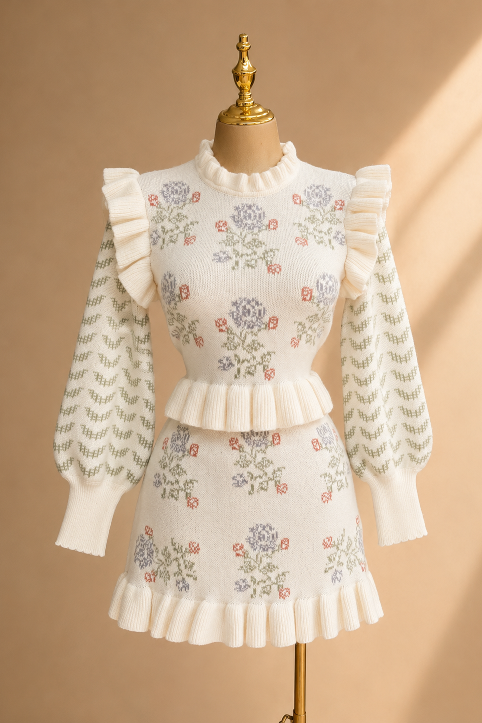 SET CONJUNTO GARDEN SUETER FALDA