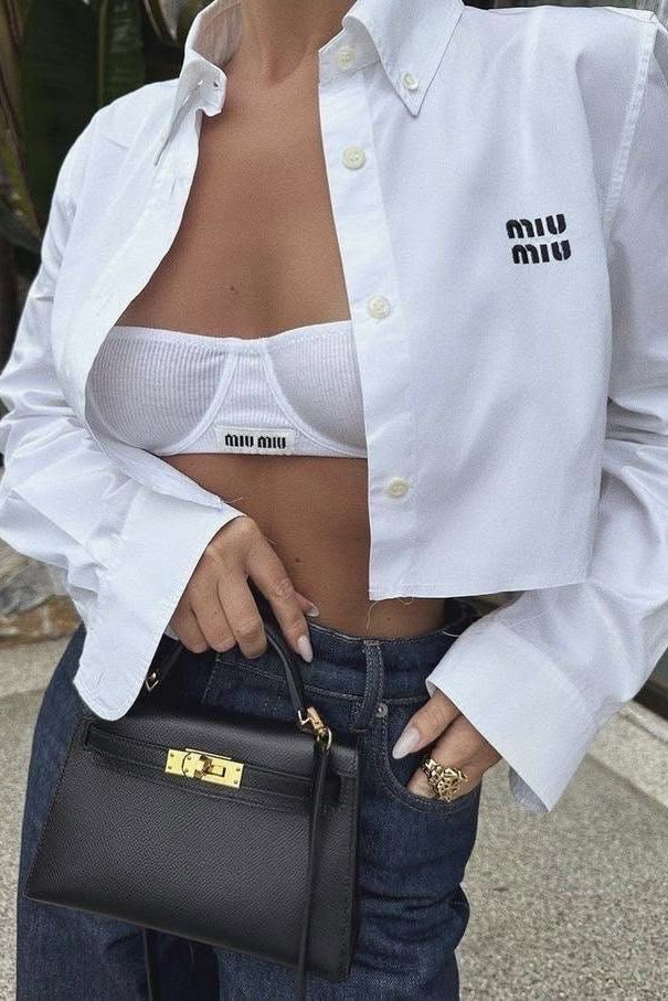 CAMISA Y TOP MIU MIU BLANCA
