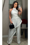 JUMPSUIT-SET NOELIA MESH HALTER BLANCO