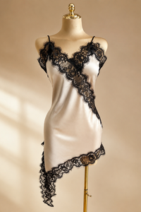 BLUSON LENCERO NEGRO/NUDE SATIN