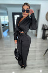 SET CONJUNTO JOLIE SATIN NEGRO