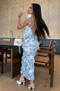 VESTIDO DOLCE VITA WAVES AZUL