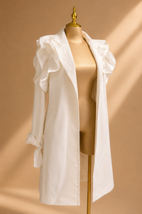GABARDINA LOLA BLANCA RUFLE