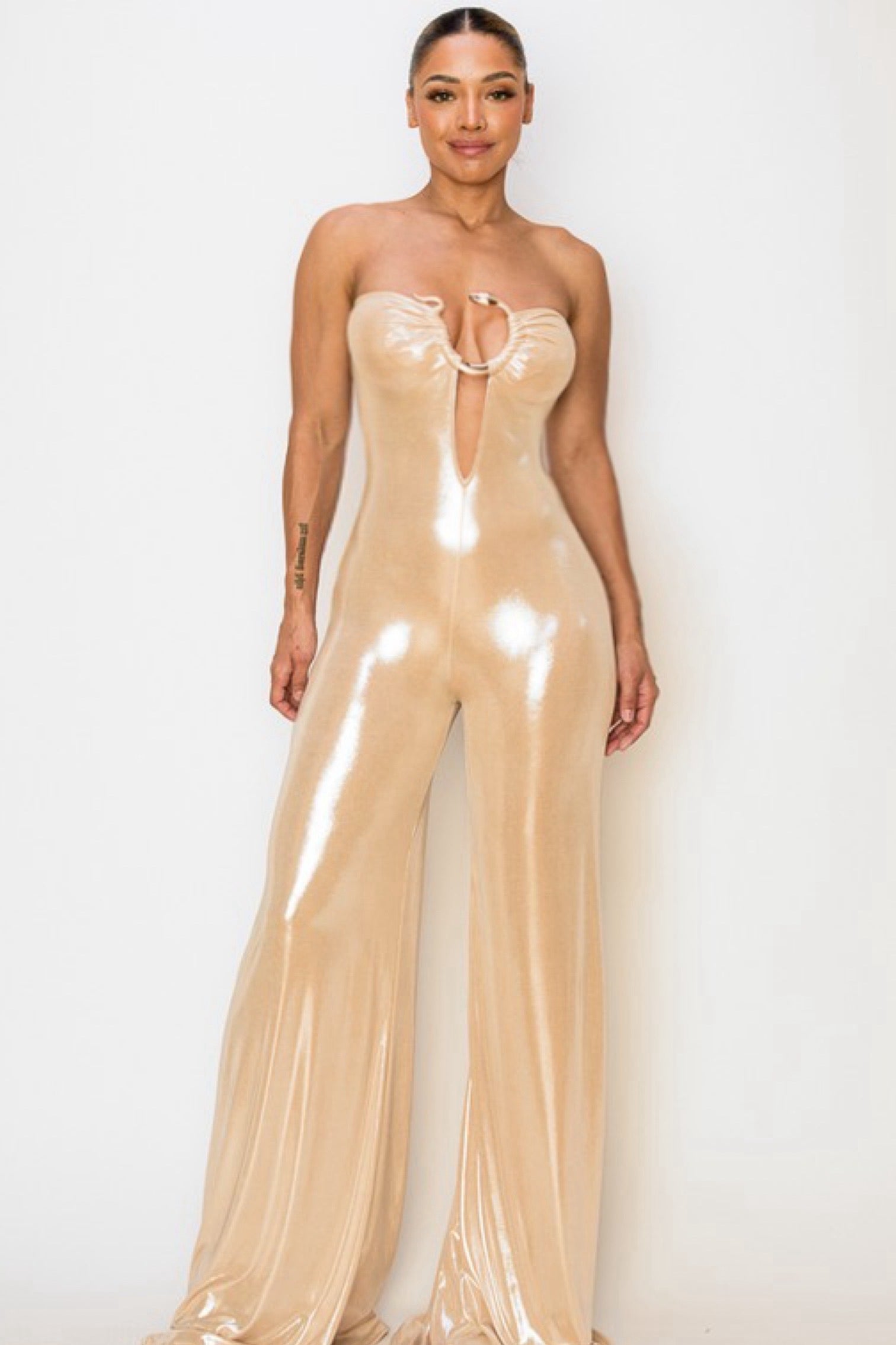 JUMPSUIT METALICO SERPIENTE GOLD