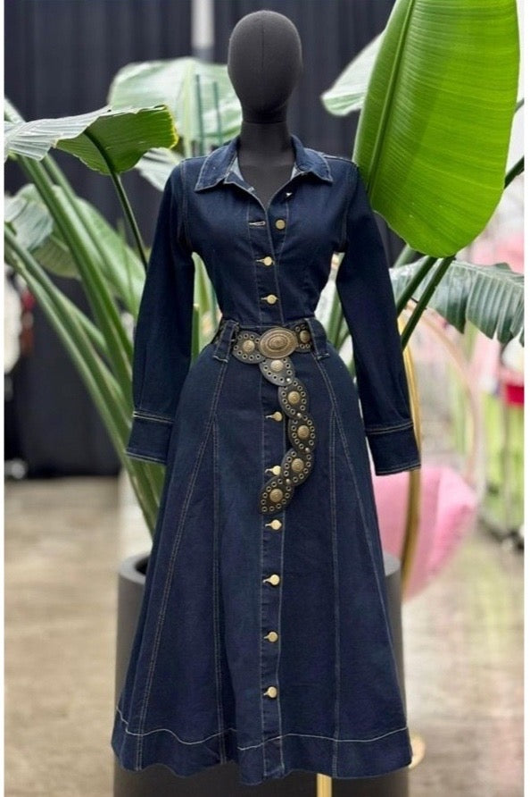 VESTIDO COWGIRL MEZCLILLA CINTURON