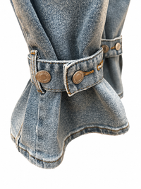 JEANS PANTALON MEZCLILLA CINTURON TOBILLO
