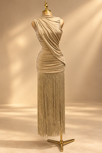 VESTIDO ORO DIANA BARBILLAS GLITTER