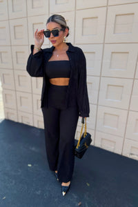 CONJUNTO CASUAL NEGRO 3 PZAS