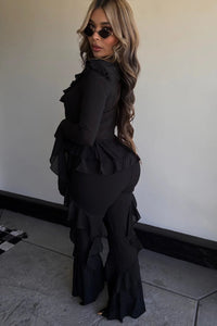 CONJUNTO SET VOLANTES GALILEA NEGRO