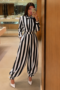 CONJUNTO SET PANTALON CAMISA RAYADO MOÑOS