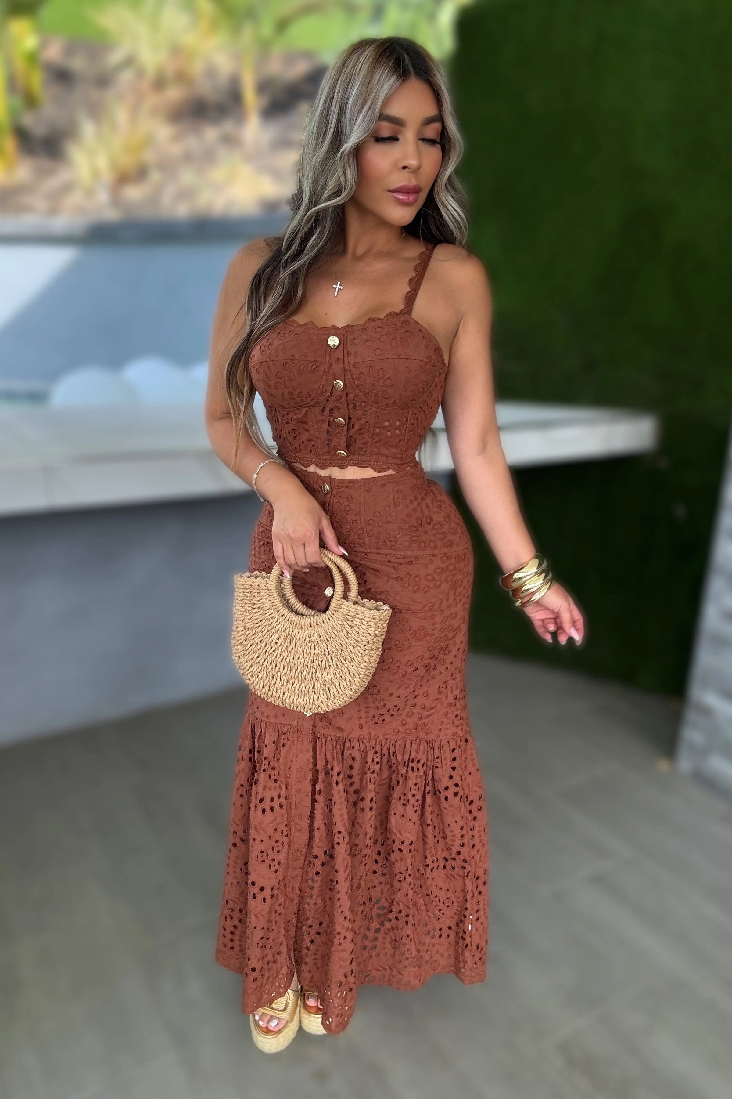 MAXI SET TERRACOTA CALADO