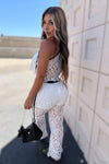 SET SPORT ENCAJE BLANCO TOP Y PANTALON