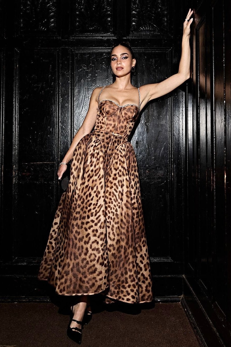VESTIDO MIDI LEOPARDO ORGANZA GALA