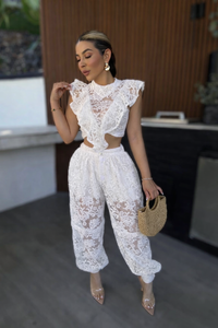 SET CONJUNTO AMOUR2 ENCAJE BLANCO
