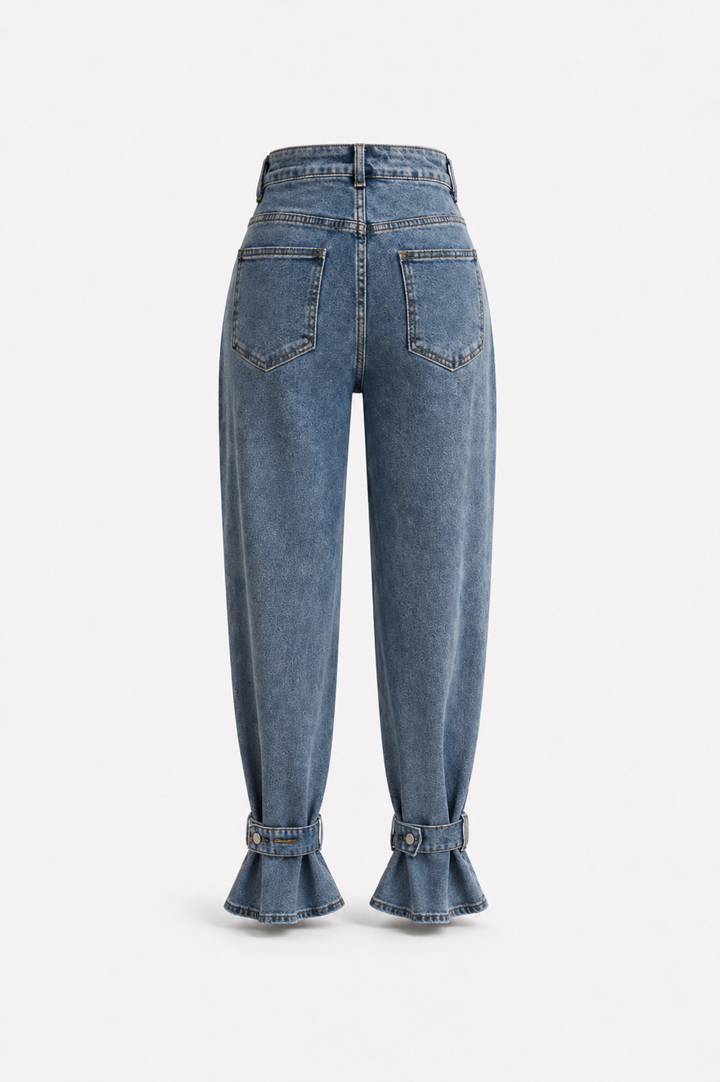 JEANS PANTALON MEZCLILLA CINTURON TOBILLO
