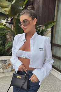 CAMISA Y TOP MIU MIU BLANCA