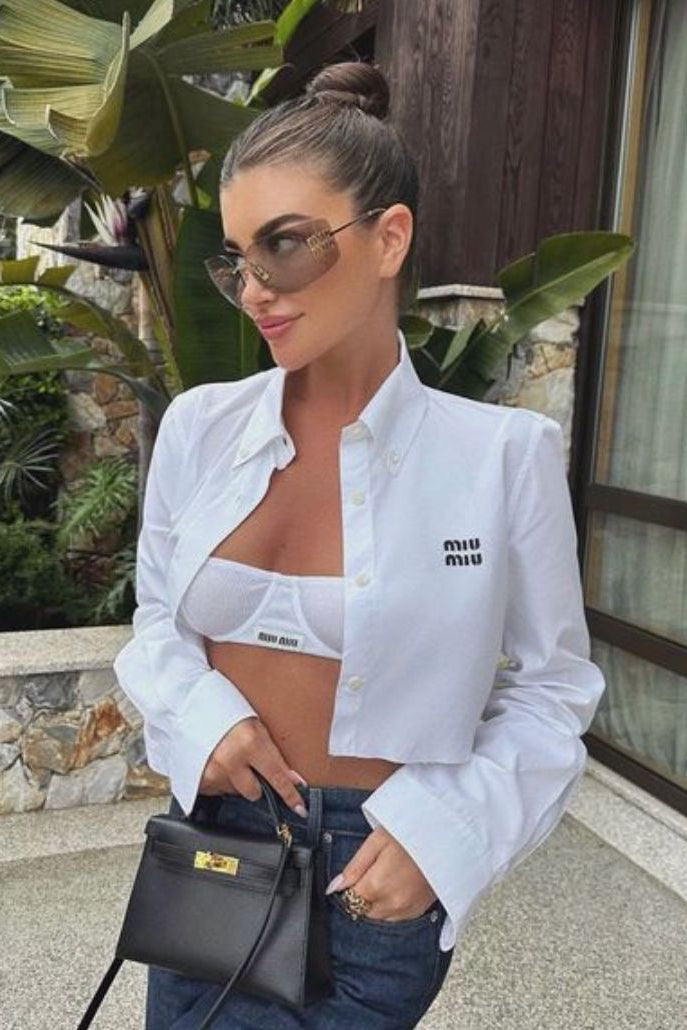 CAMISA Y TOP MIU MIU BLANCA