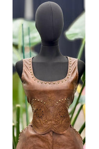 SET COWGIRL CAMEL BORDADO