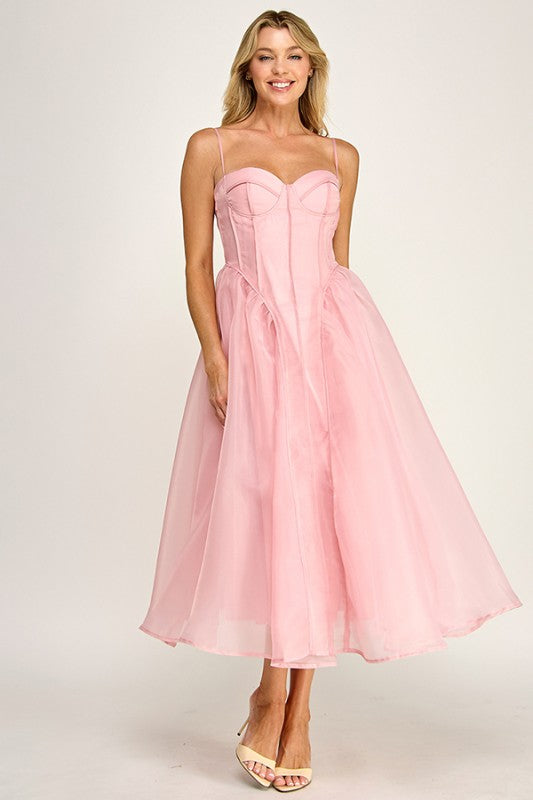 MAXI VESTIDO BABY PINK ORGANZA