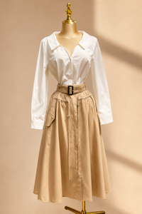 SET MAGNOLIA BLANCO/BEIGE FALDA