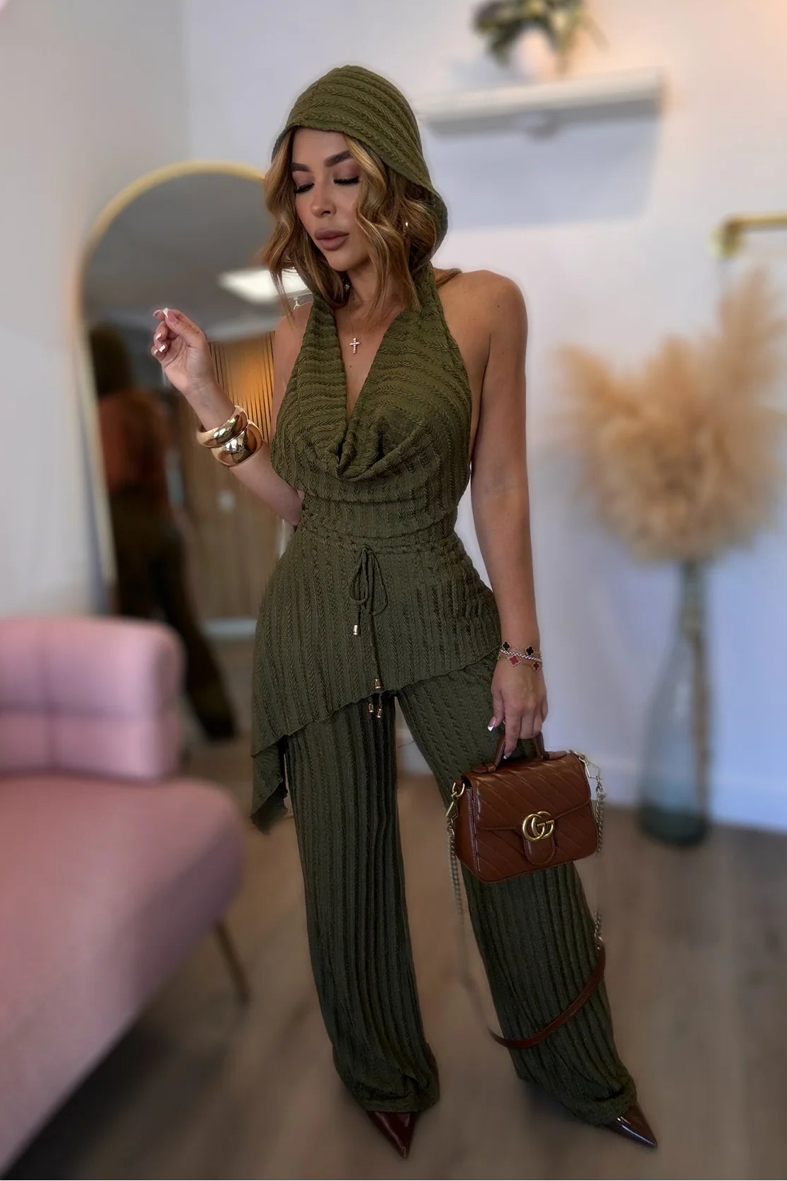 SET CONJUNTO OLIVO TOP PALAZZO