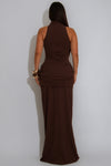 MAXI VESTIDO EXPRESSO CUELLO ALTO