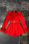 ROMPER PANDORA PLUMAS ROJO