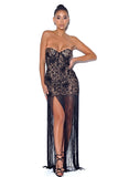 VESTIDO VENUS ENCAJE NEGRO GAMA ALTA