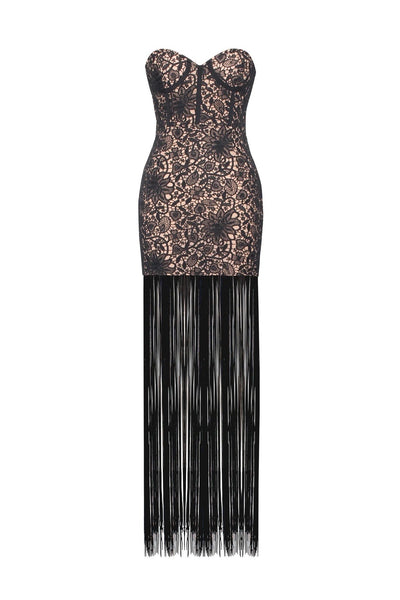 VESTIDO VENUS ENCAJE NEGRO GAMA ALTA