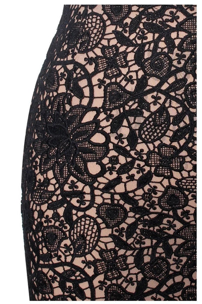 VESTIDO VENUS ENCAJE NEGRO GAMA ALTA
