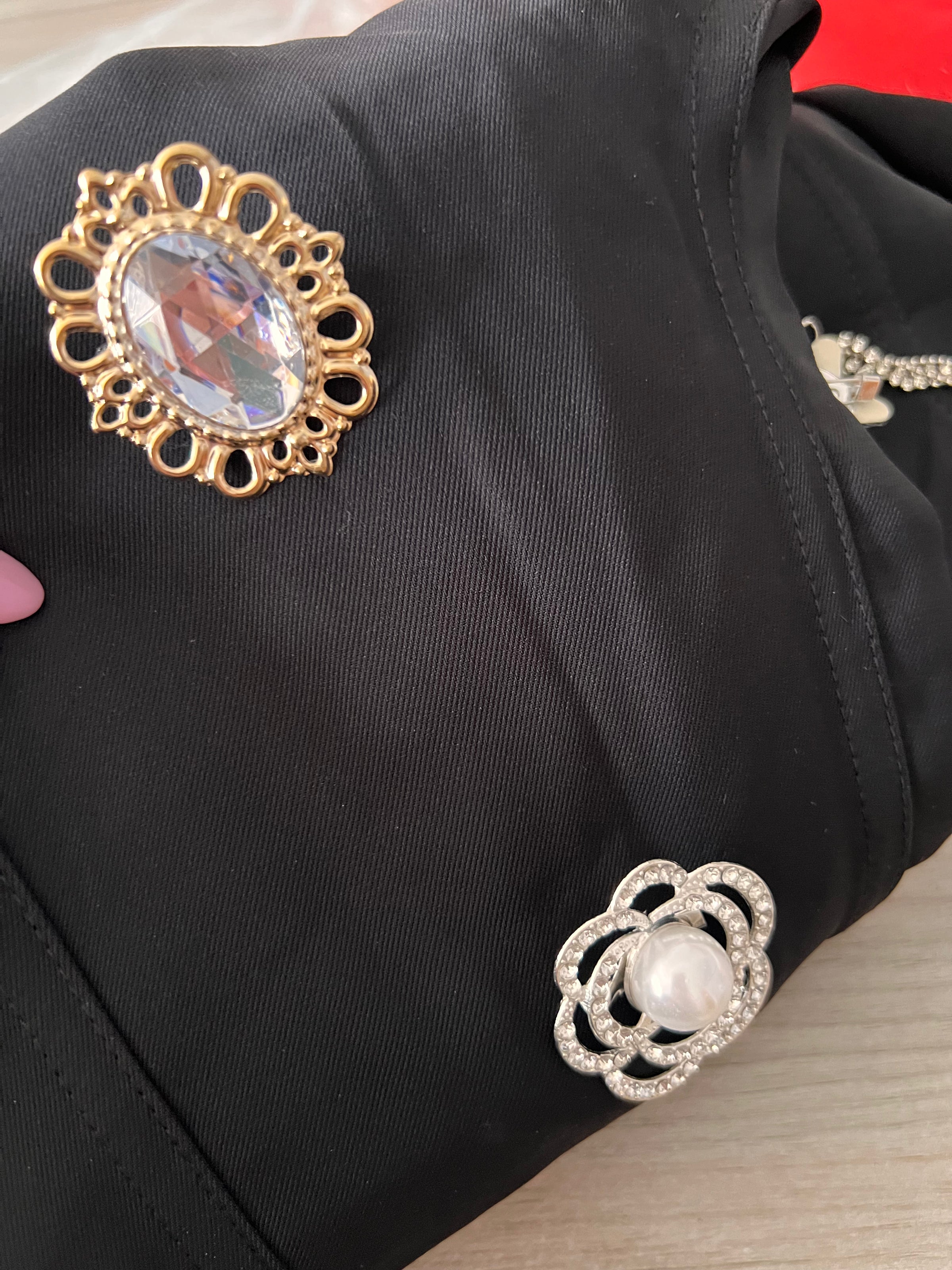 TRAJE SET AMIRA NEGRO CRISTALES
