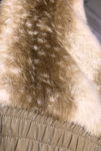 CHAMARRA PELO BAMBI PRINT BEIGE