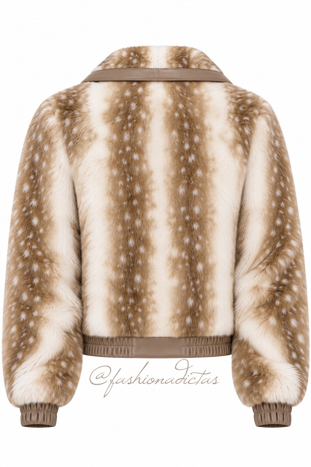 CHAMARRA PELO BAMBI PRINT BEIGE