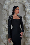 MAXI VESTIDO BANDAGE ARINA NEGRO