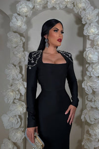 MAXI VESTIDO BANDAGE ARINA NEGRO