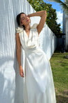 VESTIDO FIORELLA SATIN CREMA