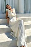 VESTIDO FIORELLA SATIN CREMA