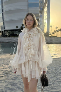 VESTIDO VOLANTES GYPSY CREMA