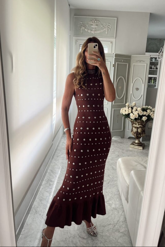 VESTIDO SANDRO ESTOPEROLES CAFE