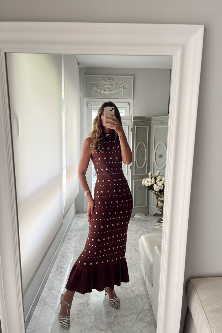 VESTIDO SANDRO ESTOPEROLES CAFE