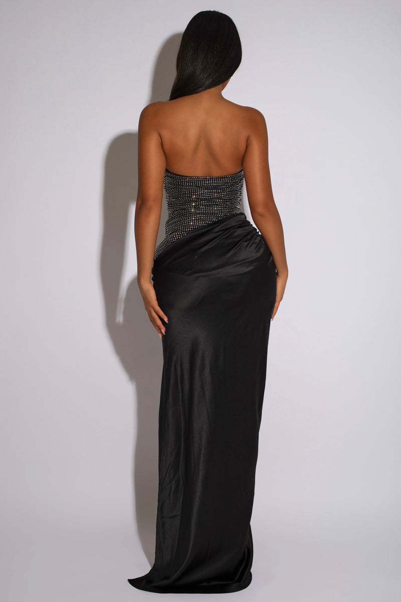 MAXI VESTIDO WIN CRISTALES SATIN