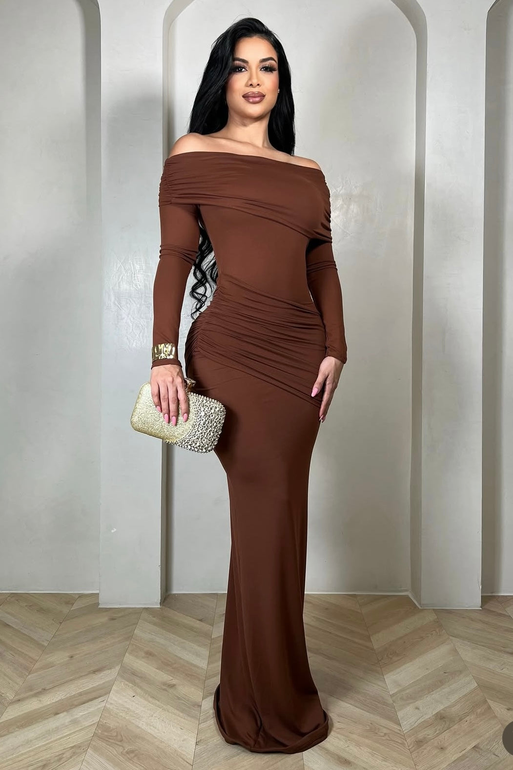 MAXI VESTIDO VALENTINA CAFE SIRENA